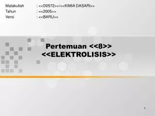 pertemuan 8 elektrolisis