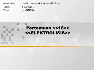 pertemuan 18 elektrolisis
