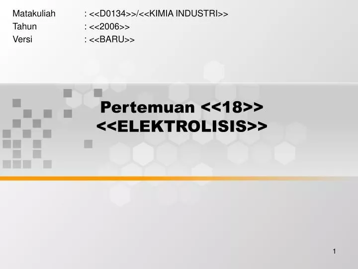 pertemuan 18 elektrolisis