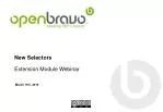 New Selectors Extension Module Webinar - slide 1
