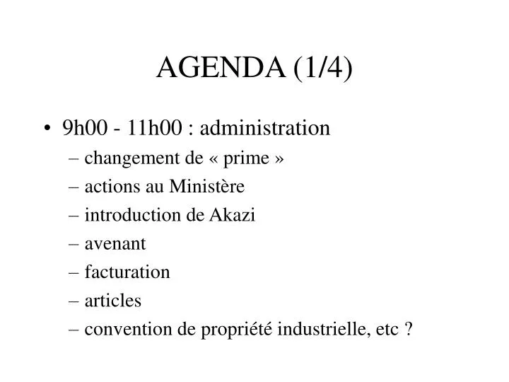 agenda 1 4