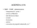 AGENDA (1/4) - slide 1