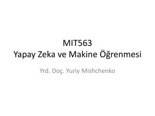 mit5 6 3 yapay zeka ve makine renmesi