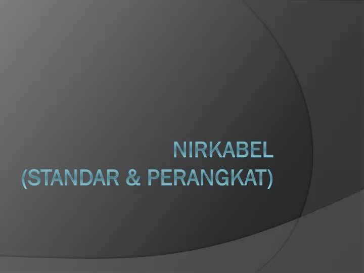 nirkabel standar perangkat