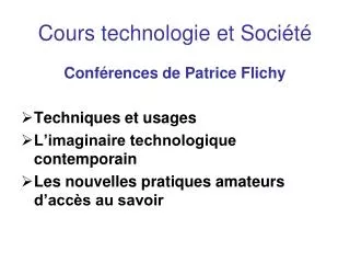 cours technologie et soci t