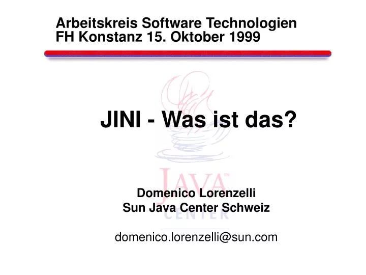 arbeitskreis software technologien fh konstanz 15 oktober 1999