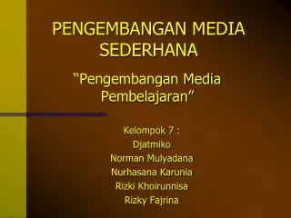 pengembangan media sederhana