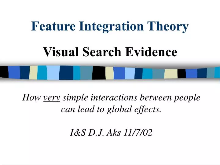 feature integration theory visual search evidence