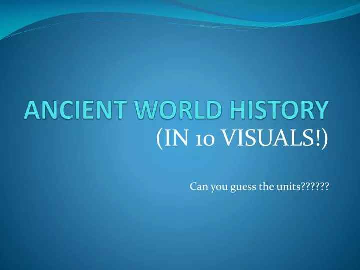 ancient world history