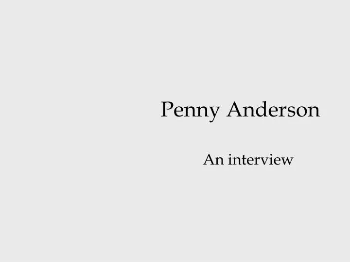 penny anderson