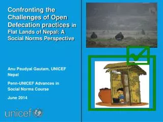 Anu Paudyal Gautam, UNICEF Nepal Penn-UNICEF Advances in Social Norms Course June 2014