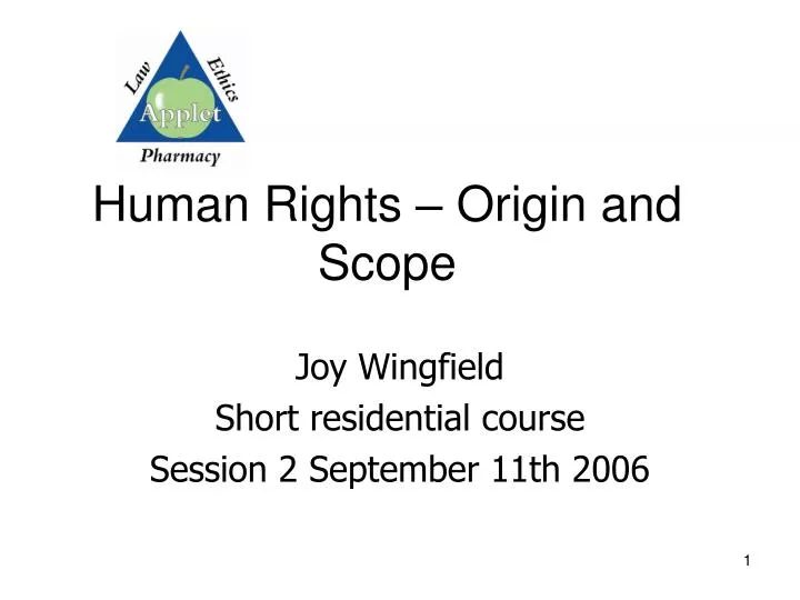 human rights origin and scope