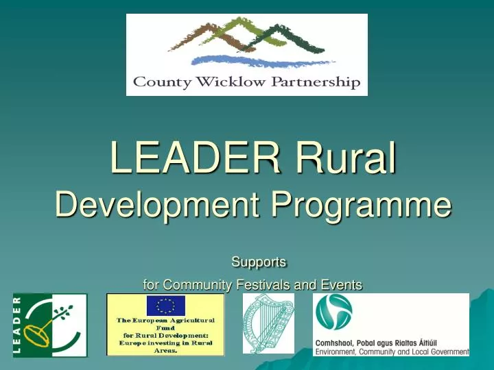 leader rural development programme supports for community festivals and events