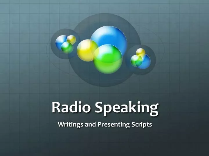 radio speaking