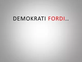 demokrati fordi