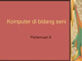 komputer di bidang seni