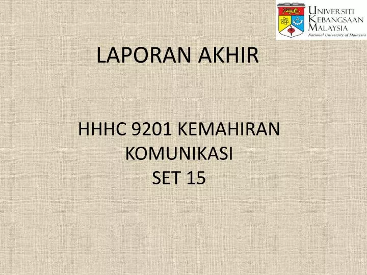 laporan akhir