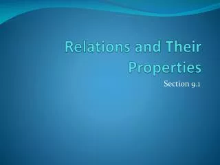 relations and their properties