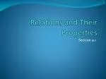 Relations and Their Properties - slide 1