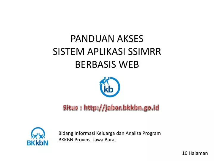 panduan akses sistem aplikasi ssimrr berbasis web