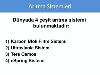 ar tma sistemleri