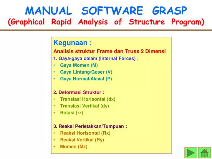manual software grasp graphical rapid analysis of structure program