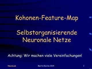 kohonen feature map selbstorganisierende neuronale netze