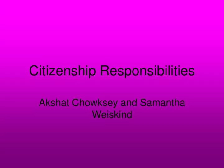 citizenship responsibilities