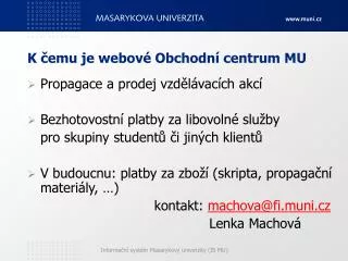 k emu je webov obchodn centrum mu