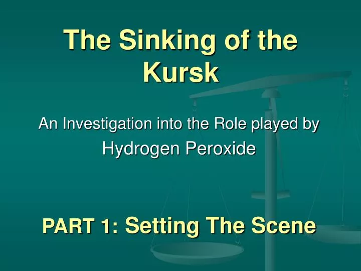 the sinking of the kursk