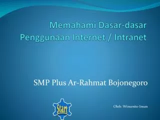 memahami d asar dasar p enggunaan internet intranet