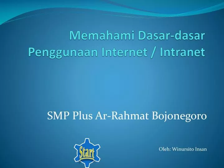 memahami d asar dasar p enggunaan internet intranet