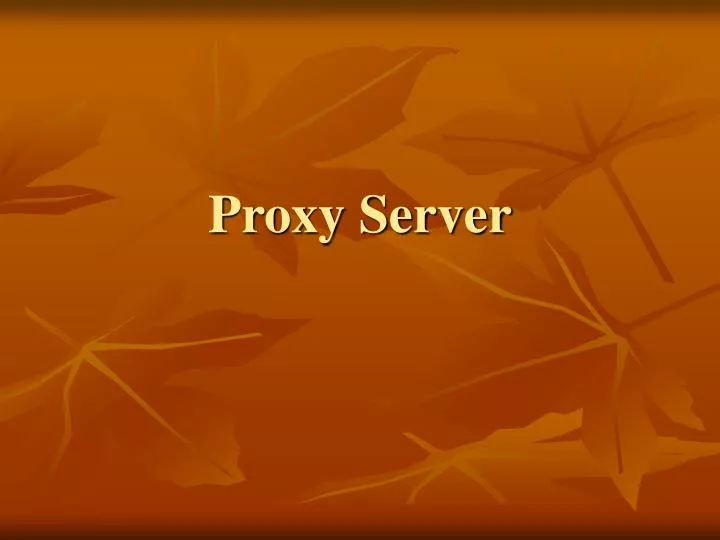 proxy server