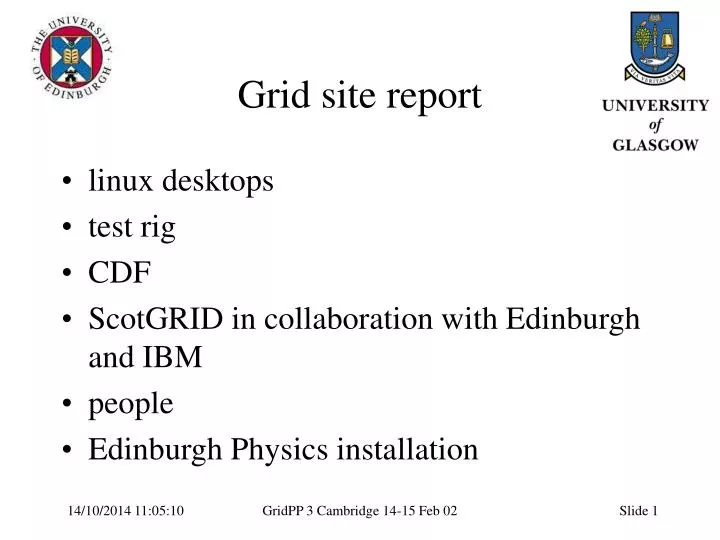 grid site report