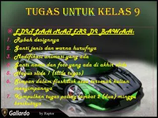 tugas untuk kelas 9