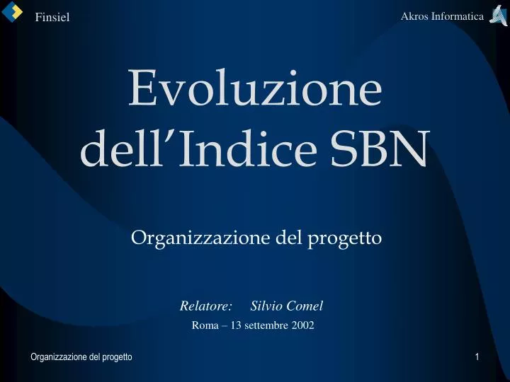 evoluzione dell indice sbn