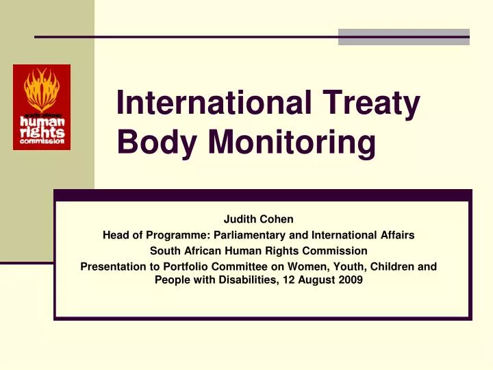 international treaty body monitoring