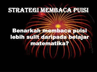 strategi membaca puisi