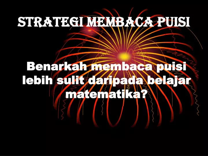 strategi membaca puisi