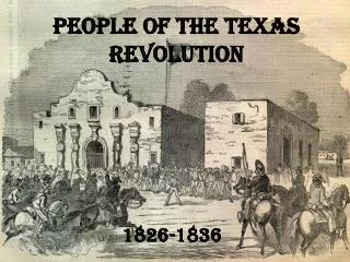 People of the Texas Revolution