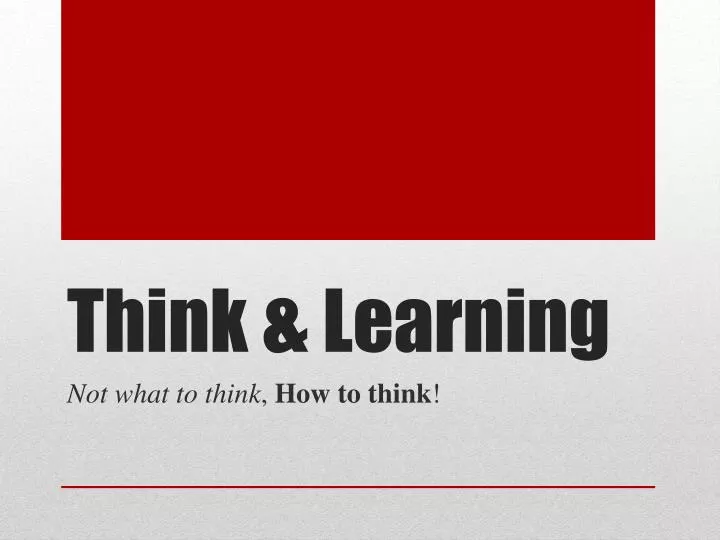 think learning