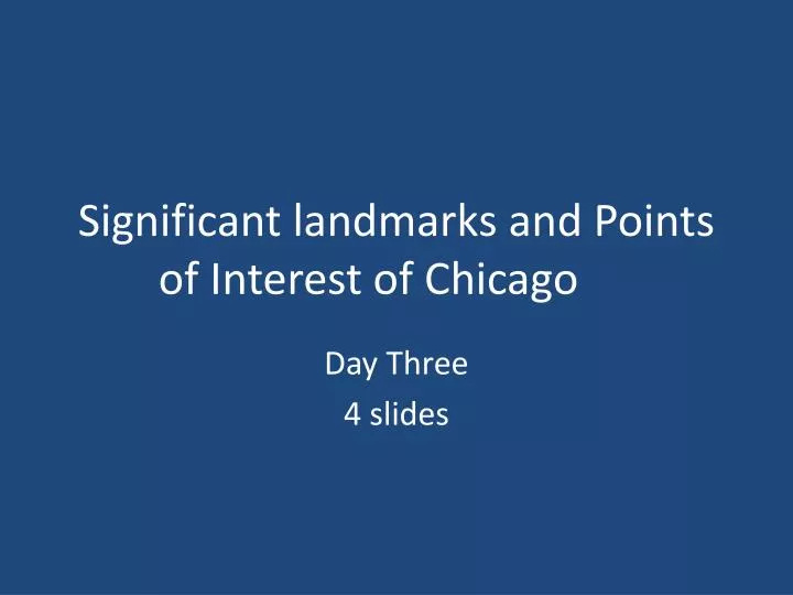 significant landmarks and points of interest of chicago