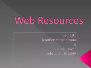Web Resources