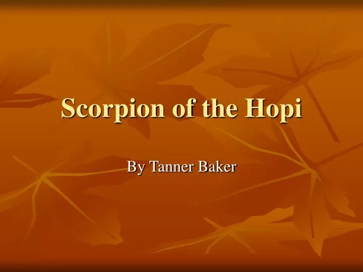scorpion of the hopi