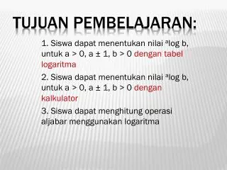 tujuan pembelajaran