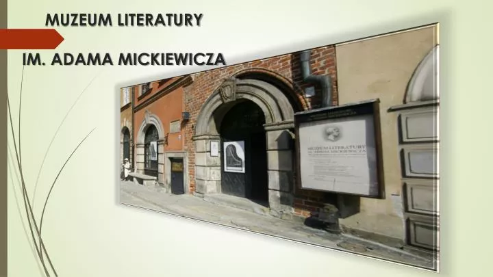 muzeum literatury im adama mickiewicza