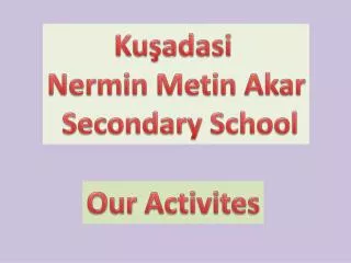 Ku?adasi Nermin Metin Akar Secondary School