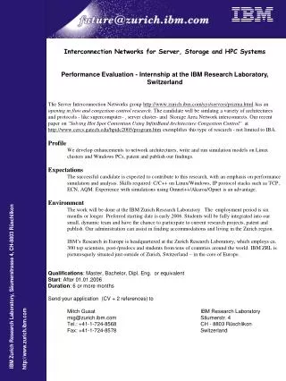 Interconnection Networks for Server, Storage and HPC Systems