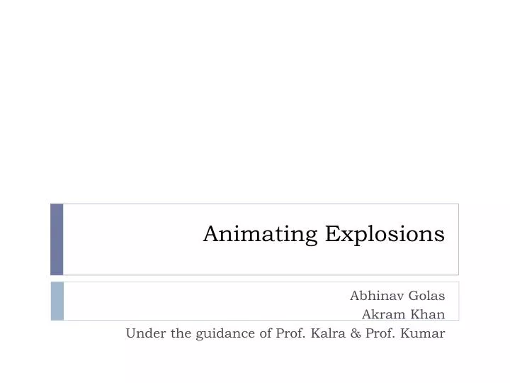 animating explosions