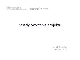 zasady tworzenia projektu